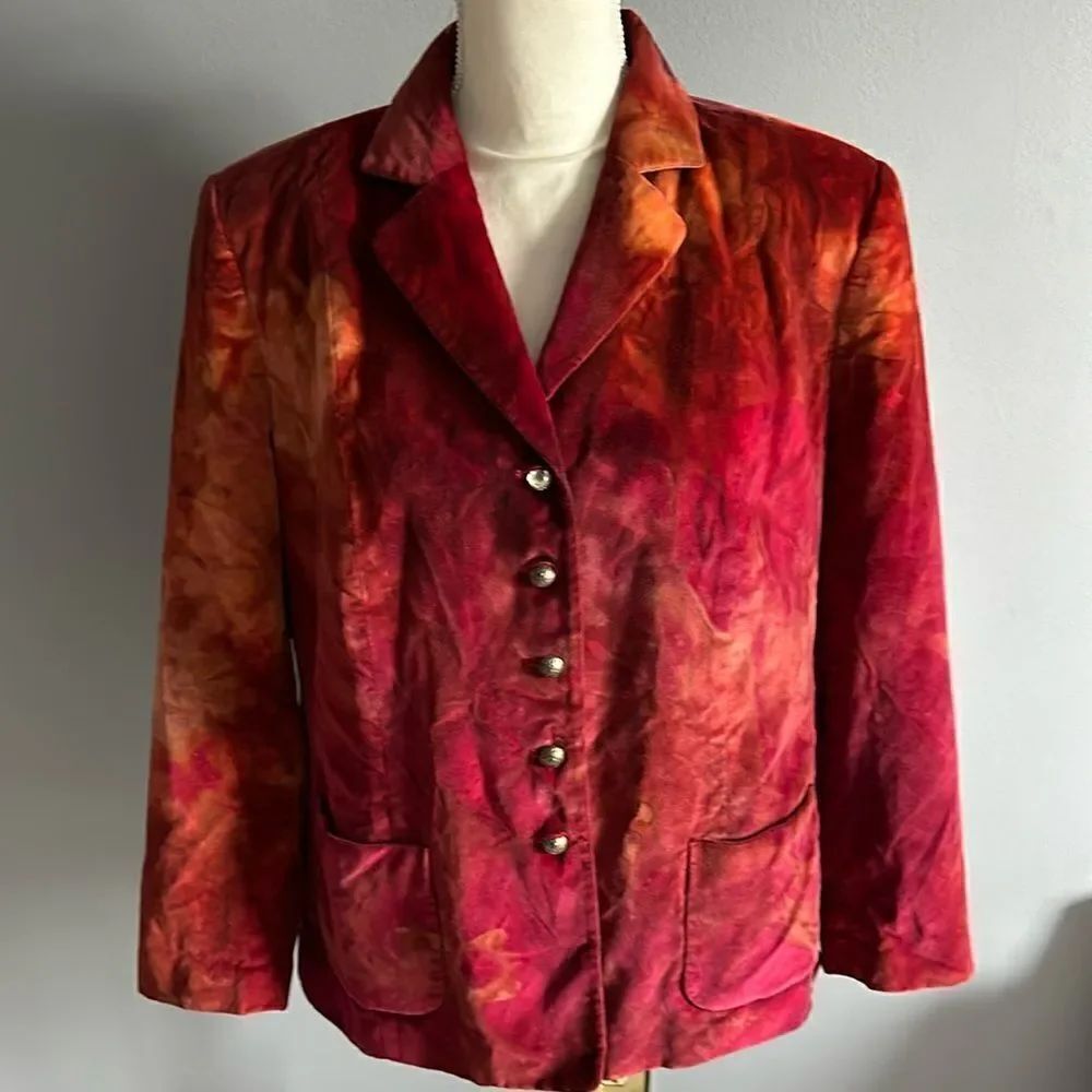 🔥Rare! Rough Tumble Velvet Retro Blazer Jacket!